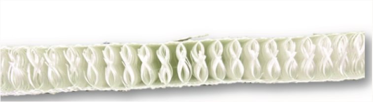 A thin cellular material sample shown in a company presentation